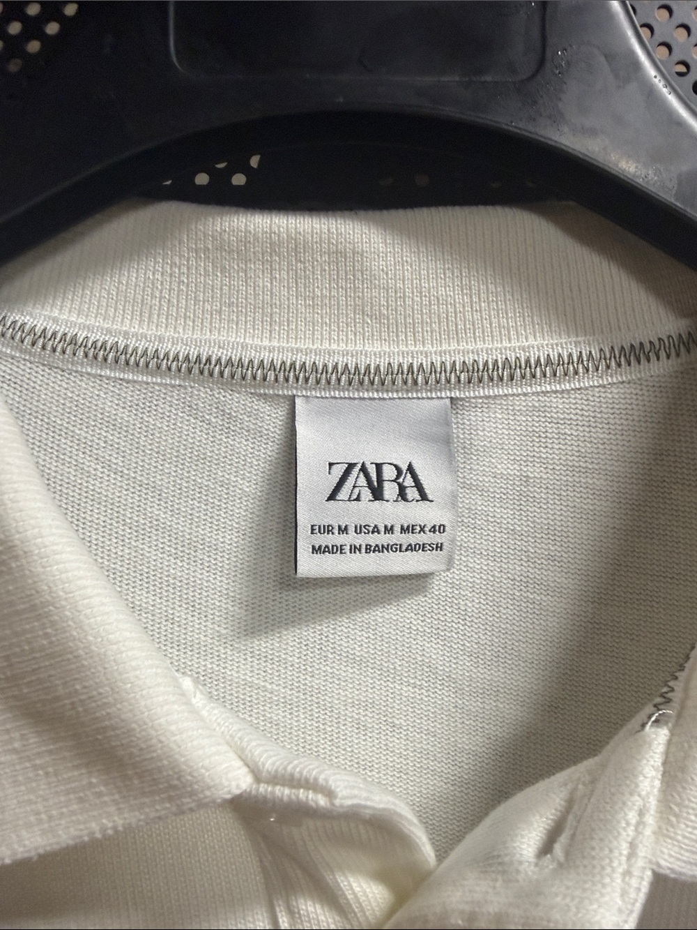 Zara Cream Polo Shirt - Picture 2 of 4